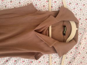 XXS Ribbed Collar Neck Dress