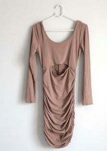 Ruched Long Sleeve Dress