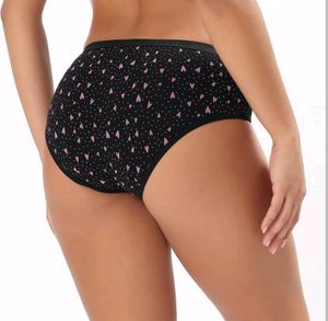 Black Briefs with Pink Hearts &amp; Lace Trim