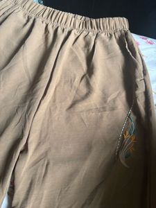 Wide leg Brown Trouser