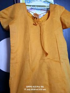 Orange Embroidered Kurta