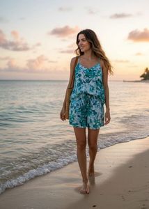 Floral Print Romper