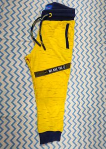 KB Team Spirit Yellow Joggers For 2-3 Years Kids