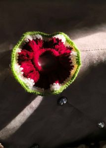 Handmade Crochet Flower Scrunchie