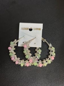Latest Fancy Beaded Hoop Earrings
