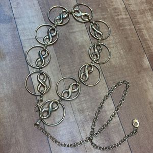 Chic Gold Chain Belt with Infinity Accents