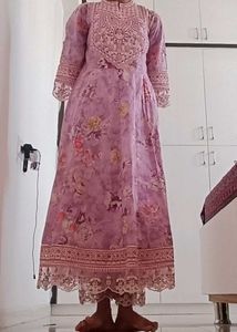 Embroidered Purple anarkali dress