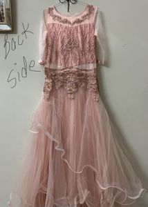 Elegant Pink Embellished Gown