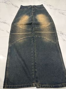 Washed Moto Denim Jeans