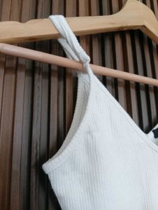 White V-Neck Spaghetti Strap Bodysuit
