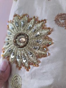 Heavy party wear saree, no blouse