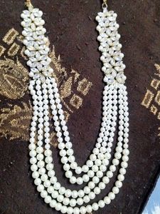 Elegant Pearl Necklace Combo Set