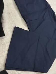 Navy Blue Casual parachute Pants