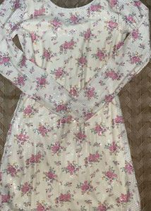 Floral Sequin Long Sleeve Dress