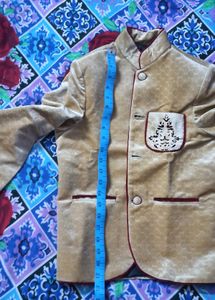 Velvet sherwani for kids