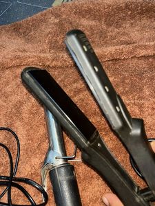 Hair Curling Wand &amp; Straightener Set