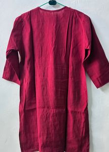 Maroon Kurta with Mirror Work