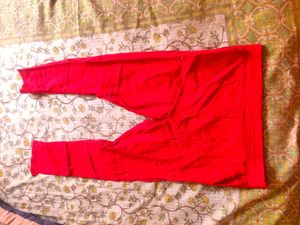 Bright Red Ethnic Pants