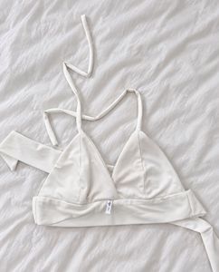 Chic White Halter Neck Crop Top