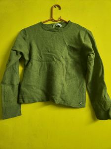 Mint Green Sweatshirt With Wide Leg Ginger