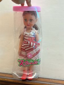 Cute Doll in Red &amp; White Dress