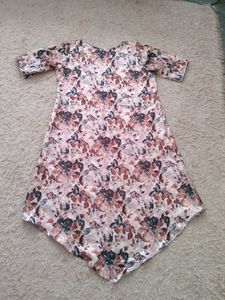 Floral Print Cold Shoulder Dress
