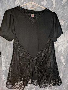 2000s Y2K GOTHIC TIEABLE TOP