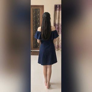 Denim Off-Shoulder Dress