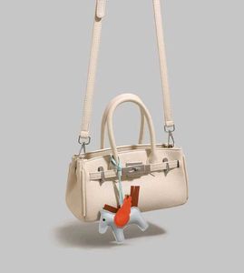 Chic white Mini Tote with Pegasus Charm