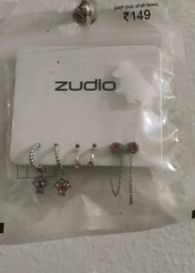 Zudio Earring Set - Pink Stone