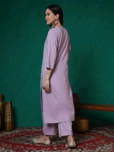 Lavender Kurta Set with Palazzo Pants