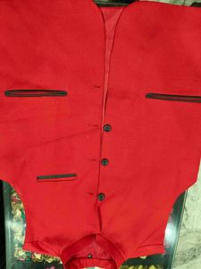 Elegant Red Sleeveless jacket 🧔 men