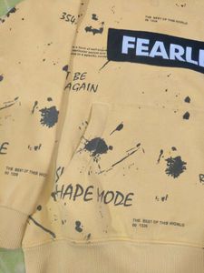 Cool Yellow "Fearless" Hoodie