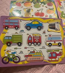 Wooden Peg Puzzles Set