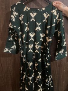 Beautifully Embroidered Green Kurta