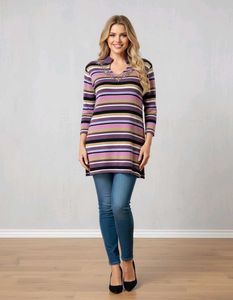 Striped Embellished Top