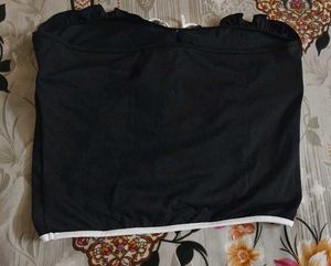 Black Ruched Tube Top