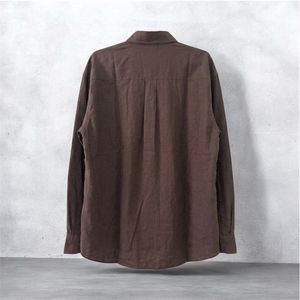 Men's Brown Long-Sleeve Shirt