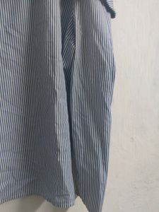 Zink London Off Shoulder Blue And White Stripped S