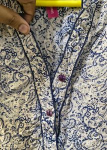 Patterned Long Sleeve Blouse