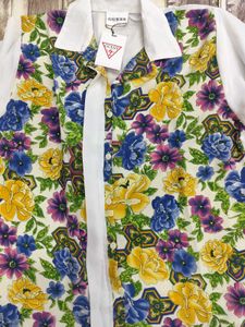 Vintage Guess Floral Button-Up Shirt - XXL