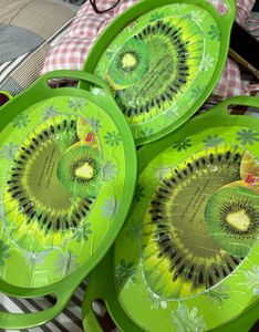 Kiwi Print Serving Trays - Set of 3