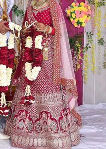 Stunning magenta red mix  Bridal Lehenga