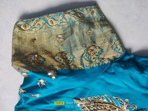 Krishna Blue Colour Pattu Saree And Blouse