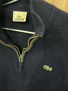 Lacoste Navy Quarter Zip Sweater