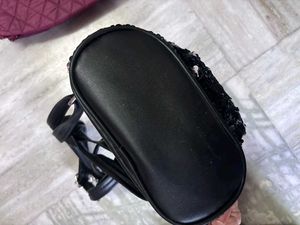 Sparkly Black  Bagback with Red Bow