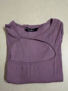 Purple Cutout T-Shirt