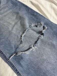 ORIGINAL H&amp;M Light Blue Distressed Ripped Jeans