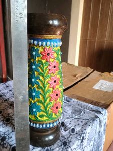 Colorful Wooden Floral Vase new unused