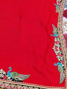 Embellished Peacock Two Pieces Saree